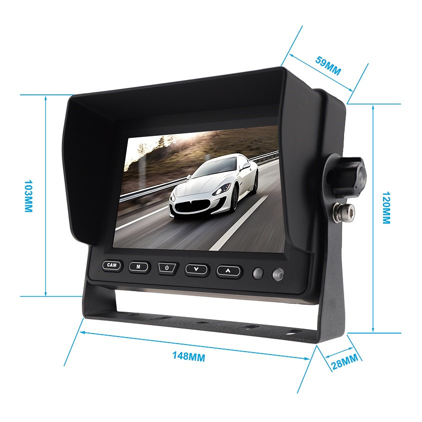 5" AHD 1080P Vehicle Monitor For Motorhomes & Vans