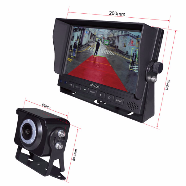 7Inch HD AI Pedestrian & Vehicle Detection System