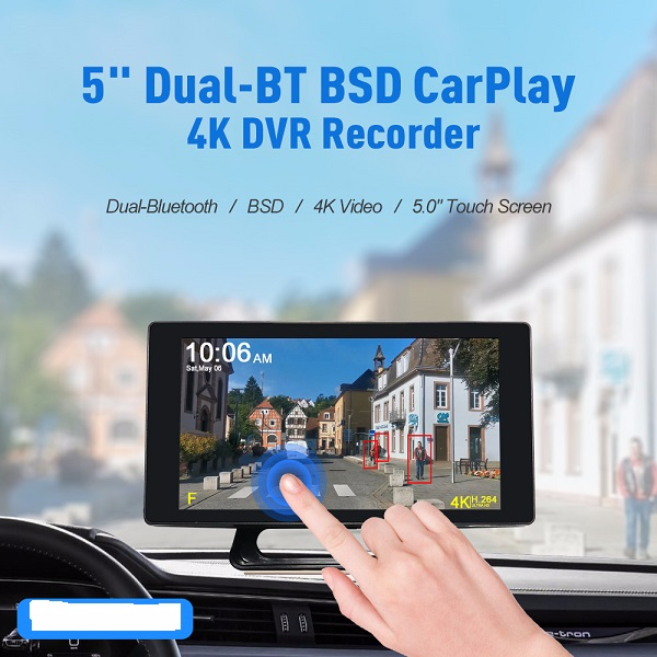 5inch BSD CarPlay 4K DVR Recorder