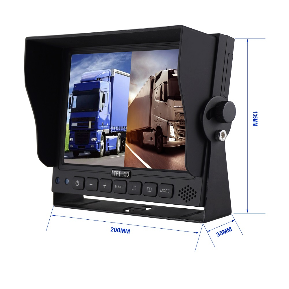 7 inch HD 1080P 2 Split Rearview monitor 