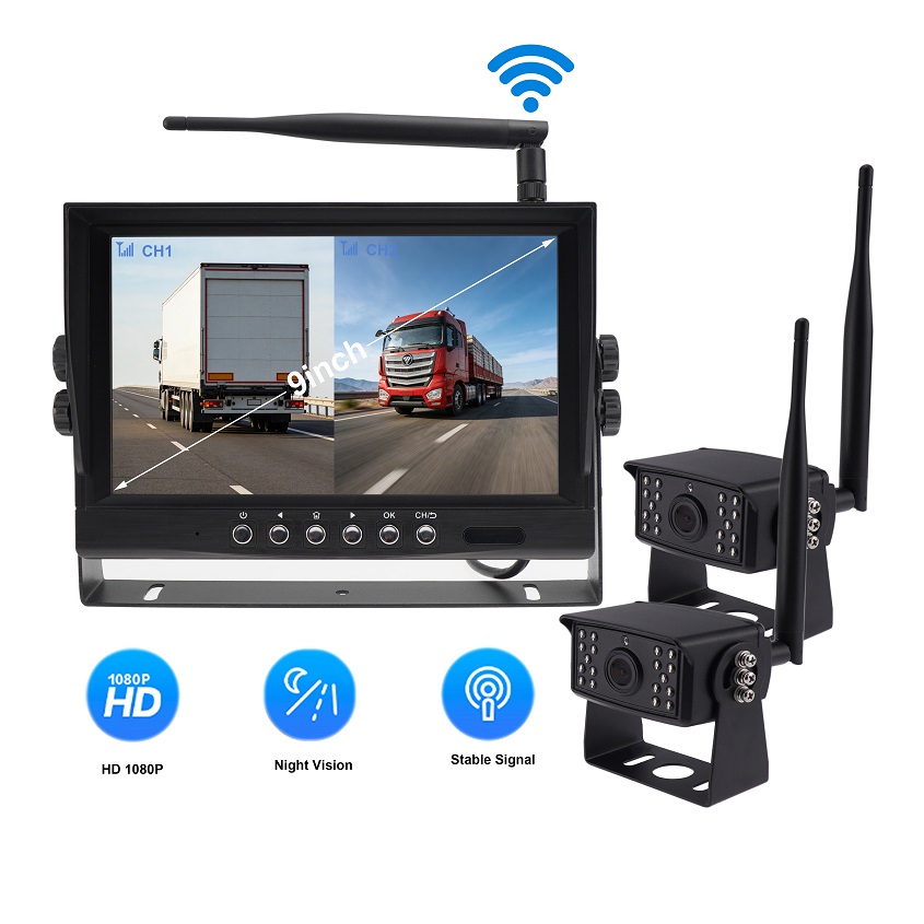 9-inch Dual-Split Wireless Monitoring System