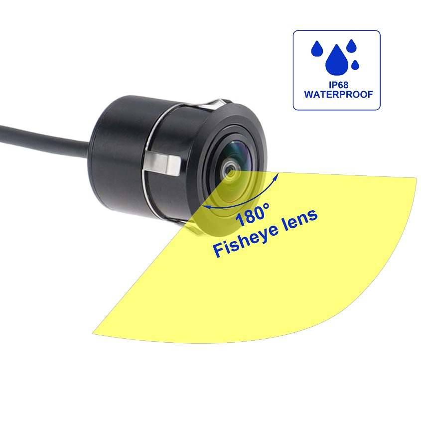 180 Degree Flush Mount 1080P AHD Car Camera 