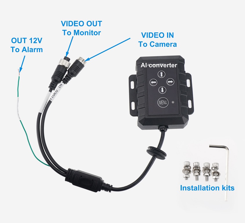 ST-123AI universal vehicle AI converter box with control buttons