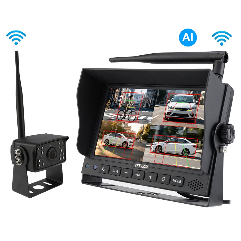 7" Wireless AI Blind Spot Camera System for Trucks