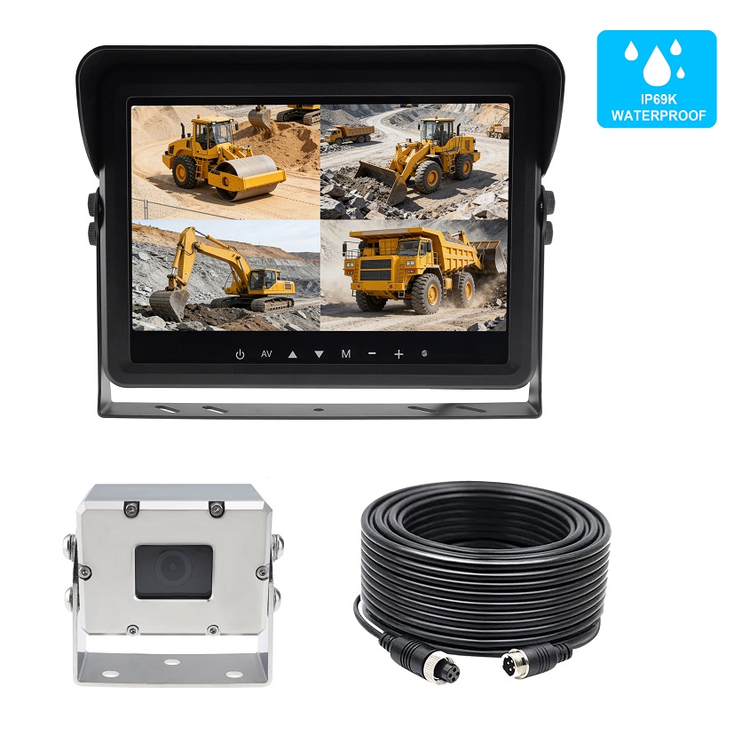 10.1" IP69K Waterproof Quad Monitor & 304 Stainless Steel Heavy-Duty Camera System